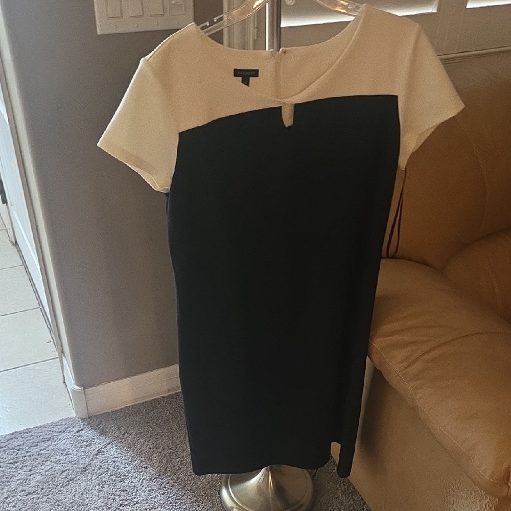 Talbots Black and White Dress